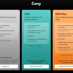 Porównanie planów Tidal: Free, HiFi i HiFi Plus z cenami i funkcjami.